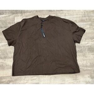 New Nova Men Fashion Nova Brown Short Sleeve Tee Shirt XXXL
